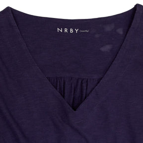 NRBY Blue Cotton V-Neck Dress