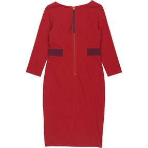 Boden Red Crew Neck Formal Dress