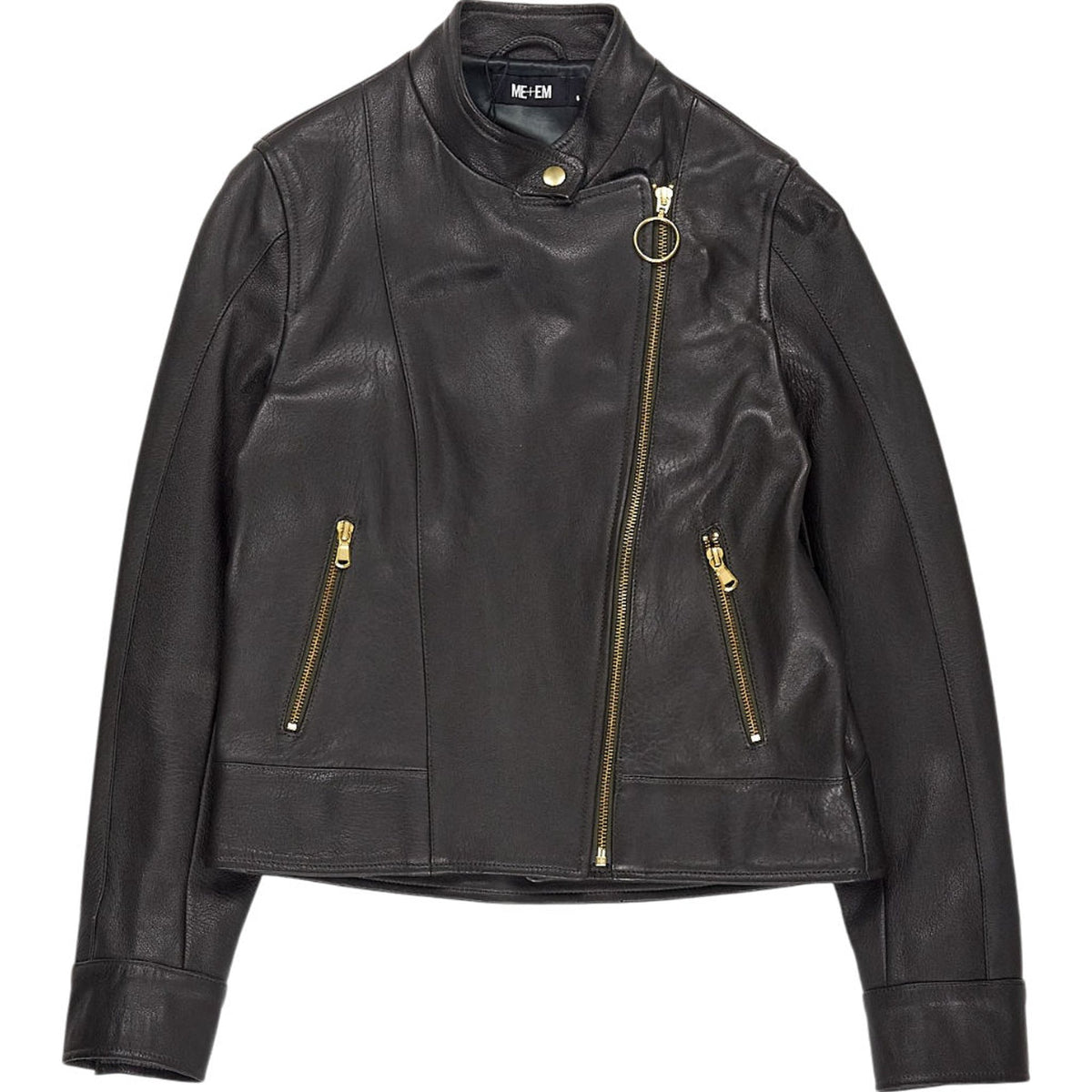 ME+EM Dark Khaki Biker Jacket