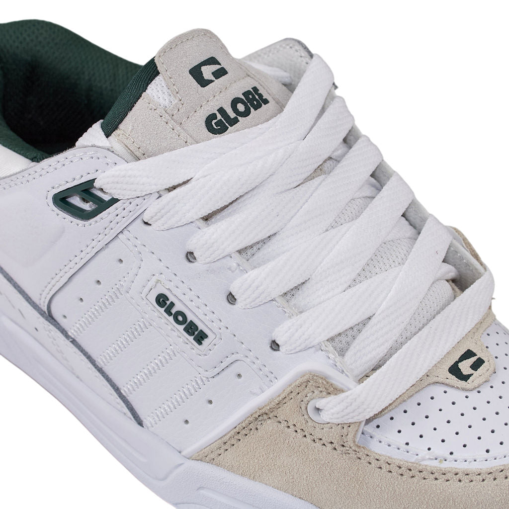 Globe White/Green Fusion Trainers