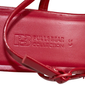 Pull&Bear Red Heeled Sandals