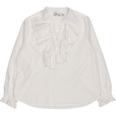 NRBY White Ruffle Blouse