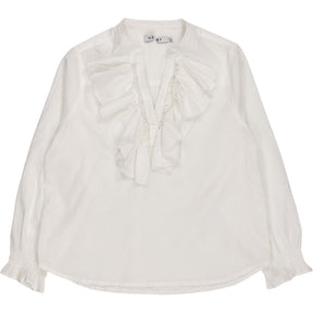 NRBY White Ruffle Blouse