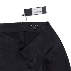 Motel Black Satin Gamay Skirt