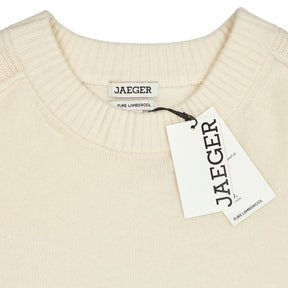 Jaeger Cream Pure Lambswool Jumper
