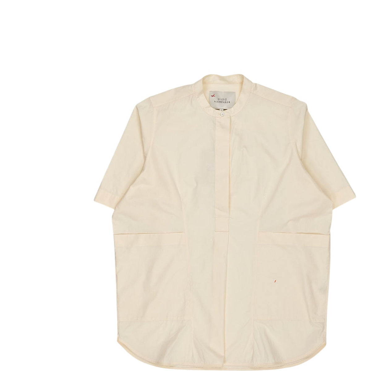 Studio Nicholson Milk Cotton Short Sleeve Shirt