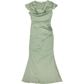 Never Fully Dressed Green Satin Dress
