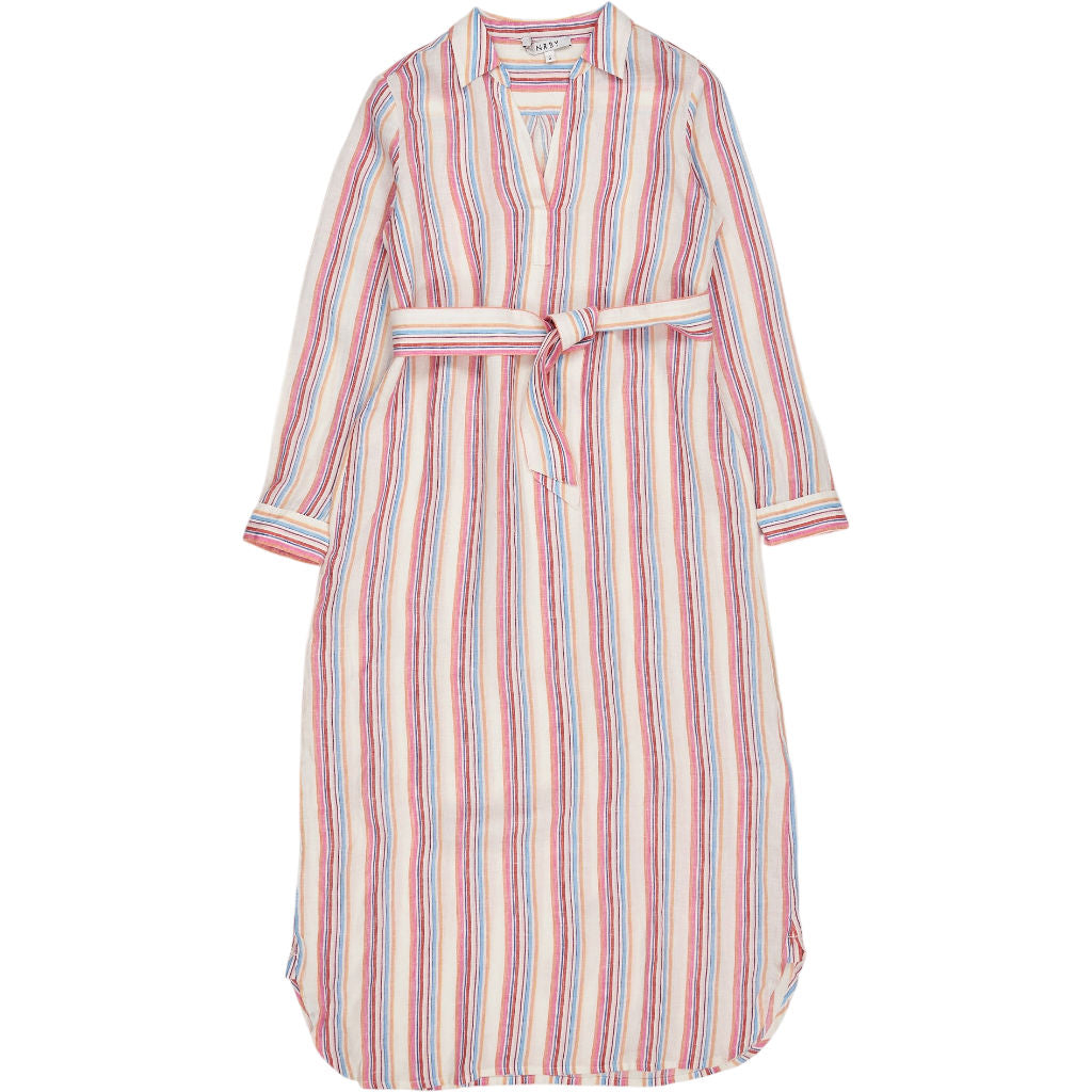 NRBY Multicolour Striped Linen Dress