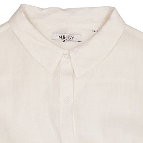 NRBY White Linen Shirt Dress
