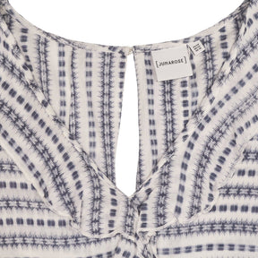 Juna Rose Blue White Striped Knee Tea Dress