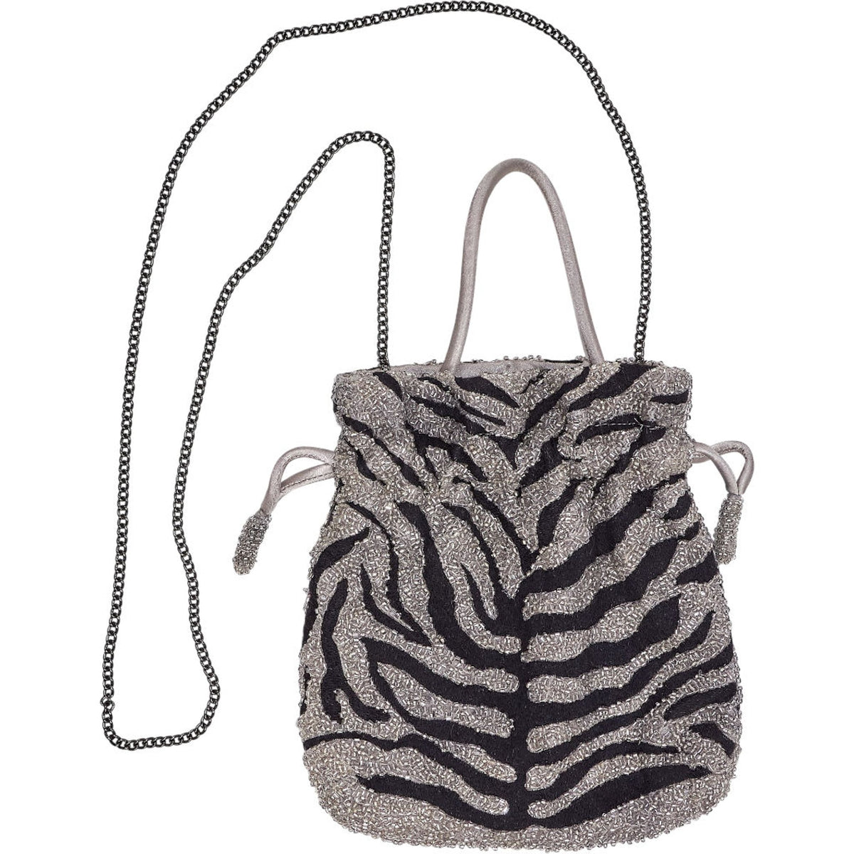 Pull & Bear Black Beaded Bag