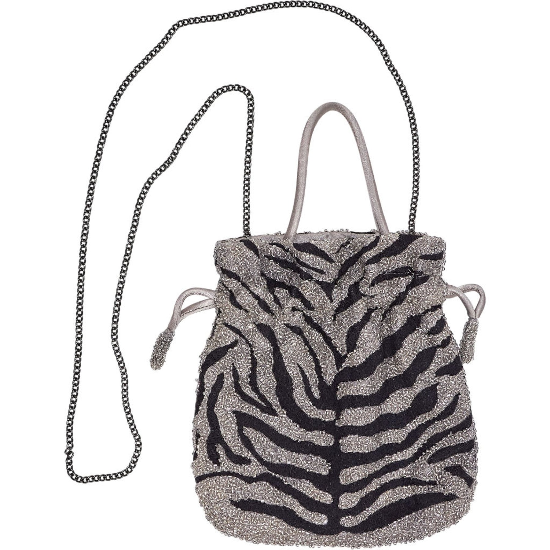 Pull & Bear Black Beaded Bag