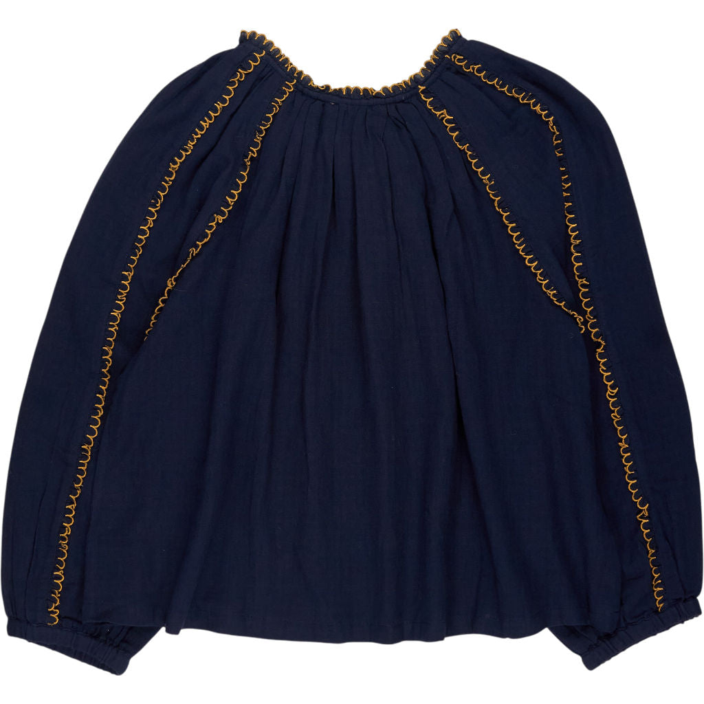 Bonté Midnight Blue Frill Top