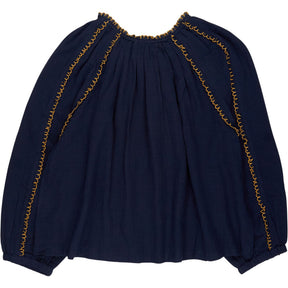 Bonté Midnight Blue Frill Top