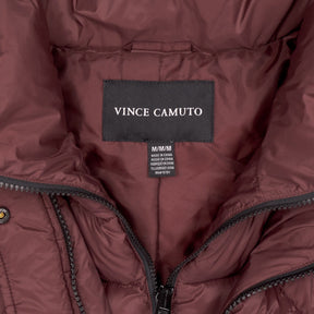 Vince Camuto Burgundy Heavyweight Hooded Coat