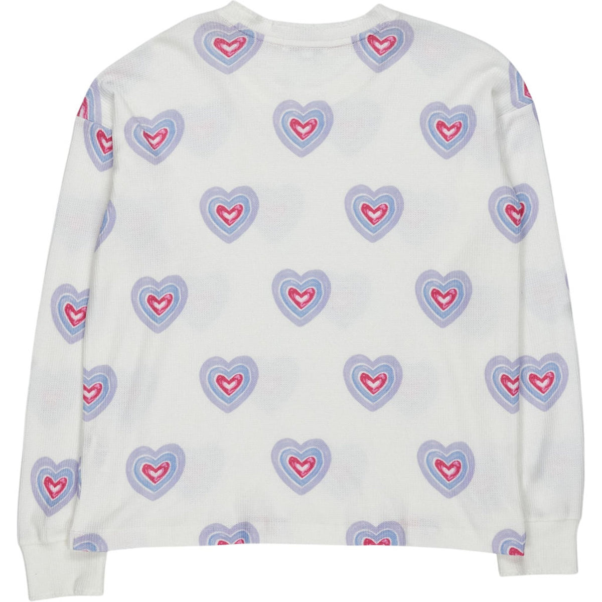 P.J. Salvage White Heart Print Pajama Top