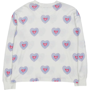P.J. Salvage White Heart Print Pajama Top