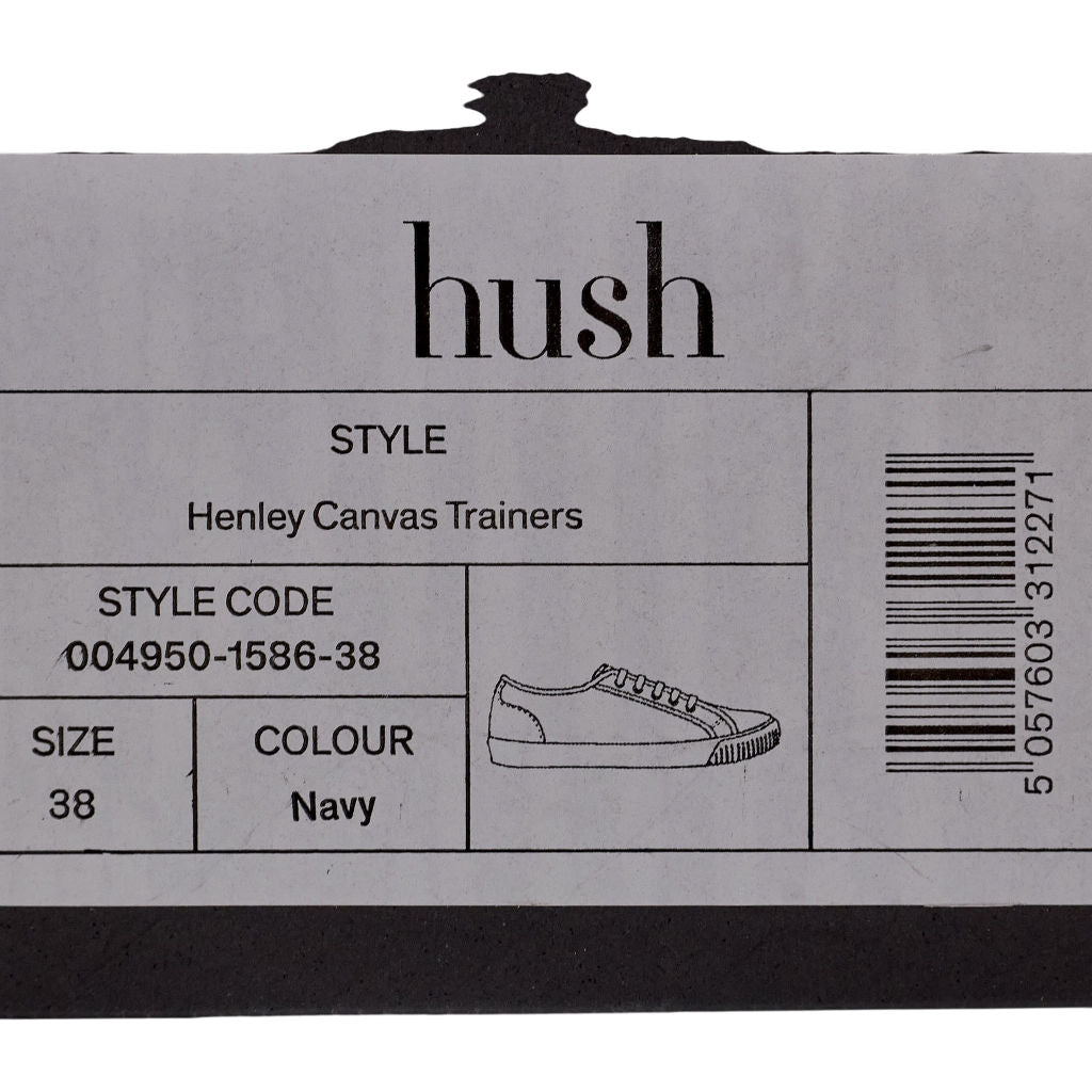 Hush Navy Henley Canvas Trainers