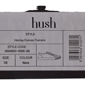 Hush Navy Henley Canvas Trainers