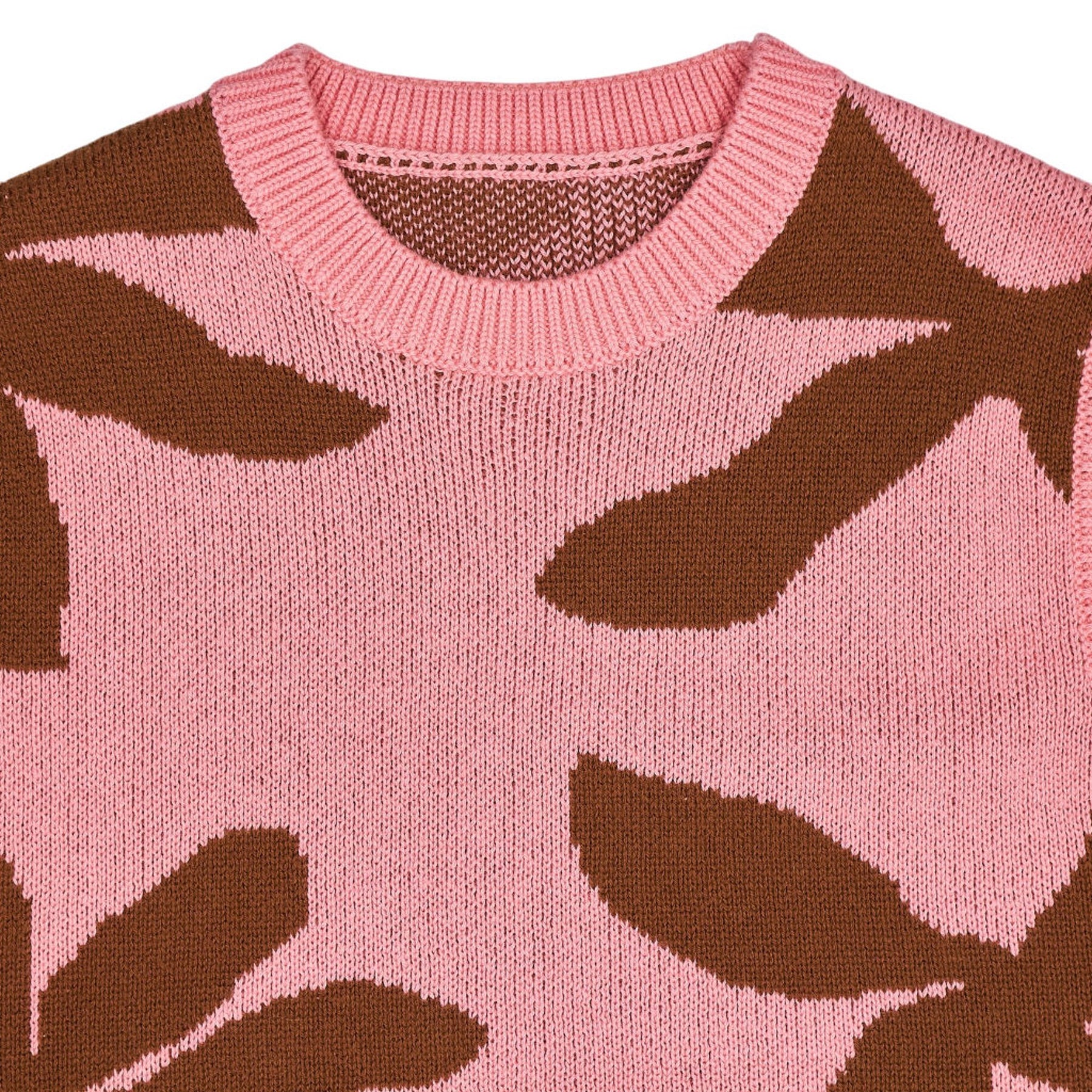OMNES Pink Brown Floral Knit Vest