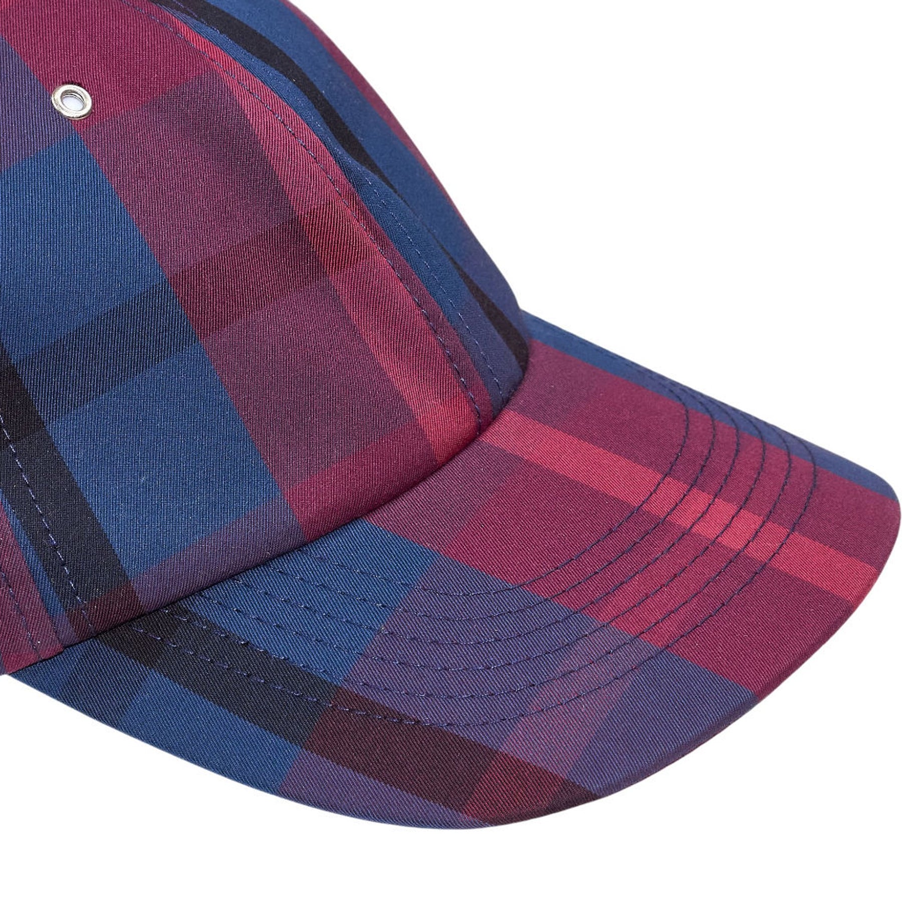 YMC Blue Red Check Baseball Cap