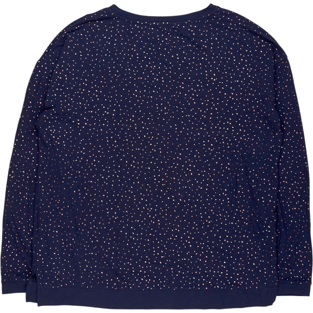 Hush Navy/Copper Polka Dot Long Sleeve Top
