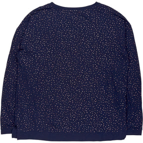 Hush Navy/Copper Polka Dot Long Sleeve Top