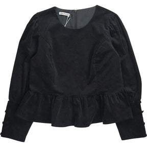 Baukjen Black Adela Peplum Top