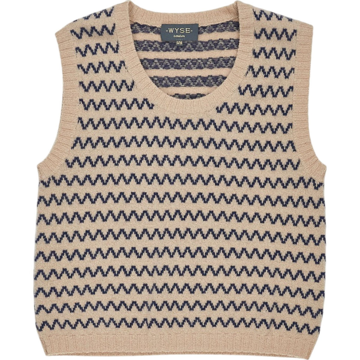 Wyse Beige Patterned Vest S/M