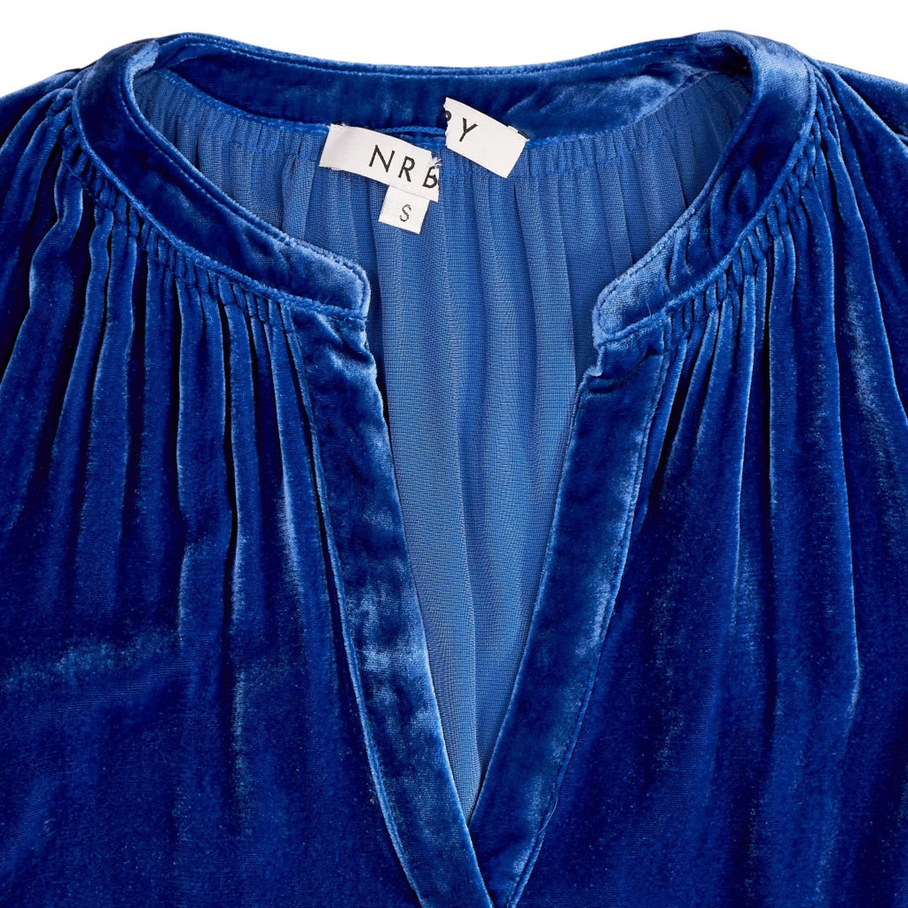 NRBY Blue Velvet Midi Dress