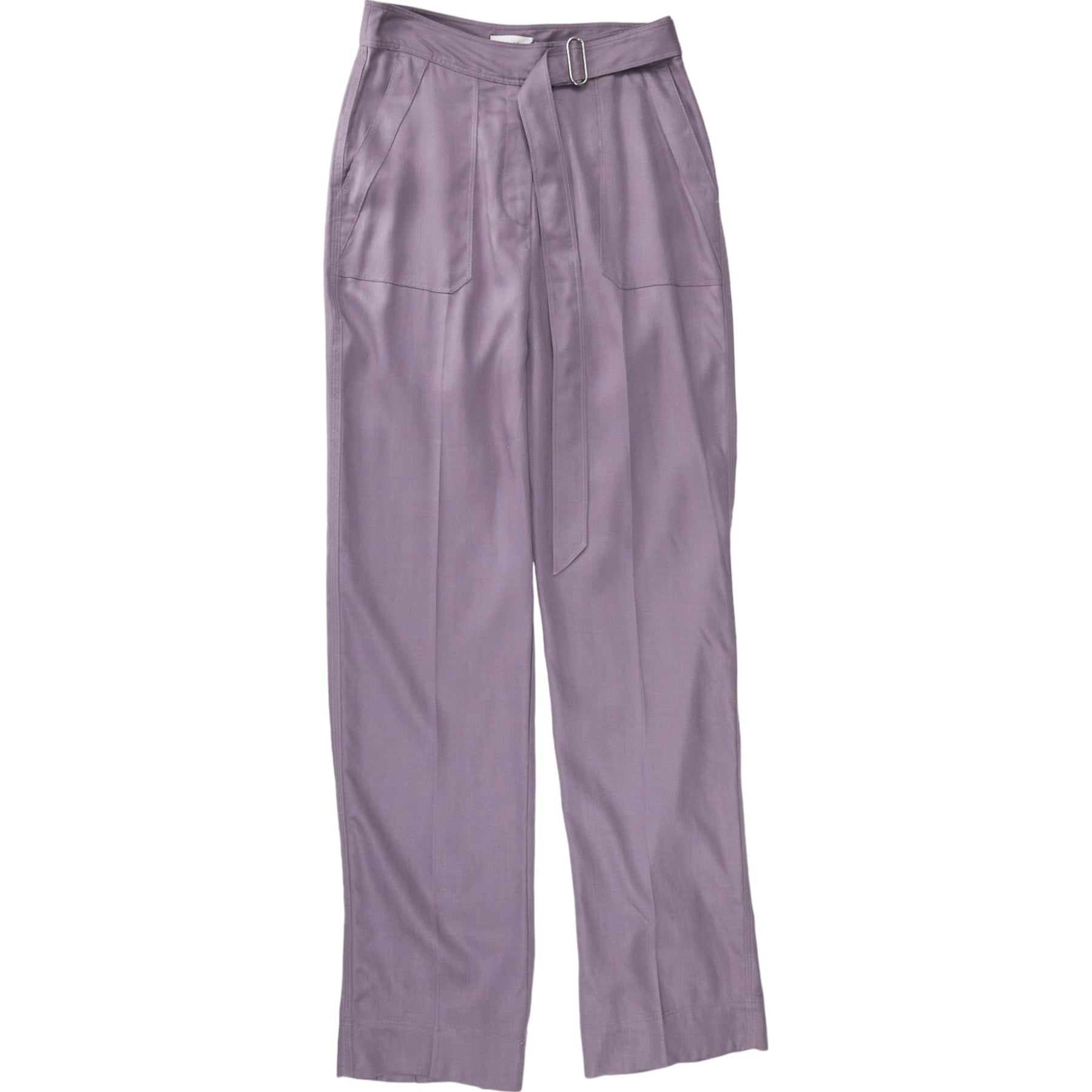 Calvin Klein Purple Tencel Slim Straight Trousers