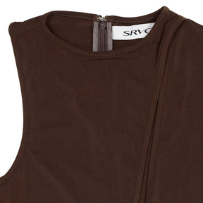 SRVC Brown Sleeveless Maxi Dress