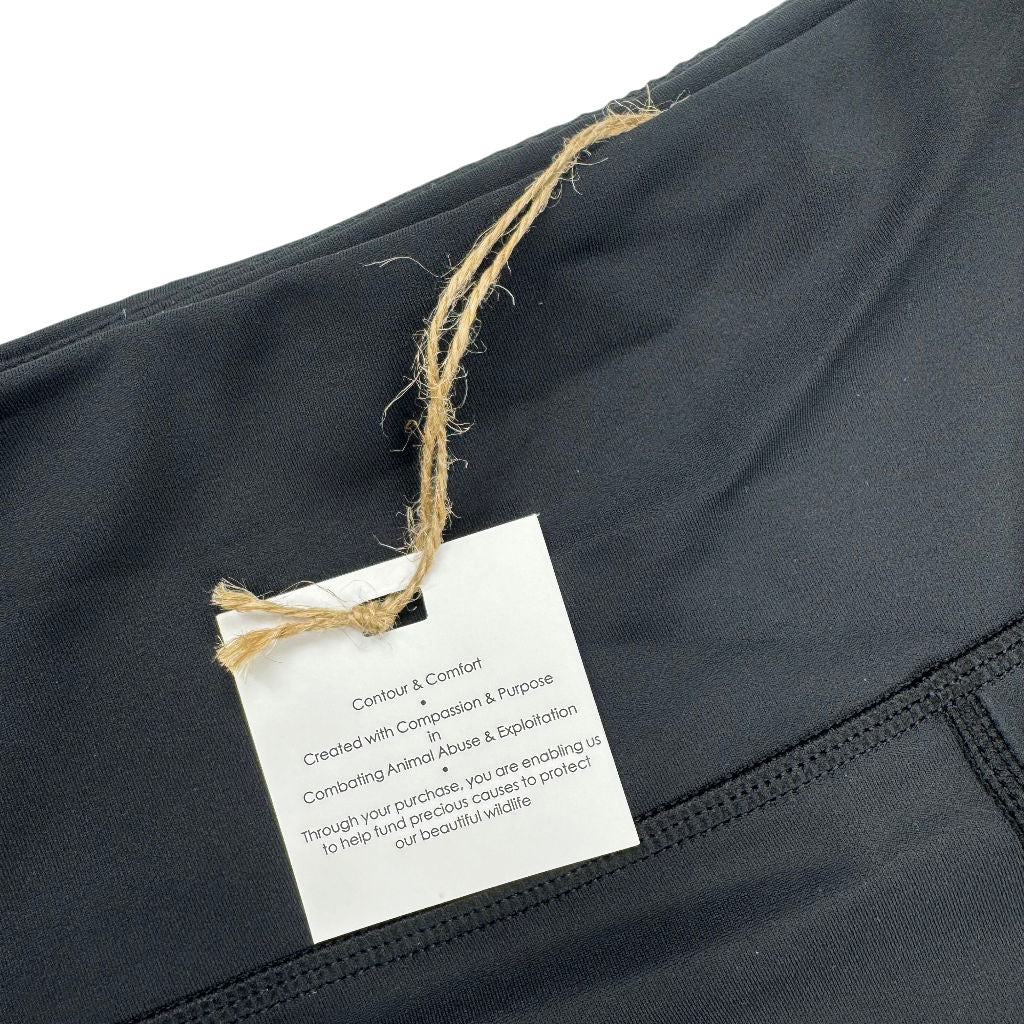 Tiger & Glory Black Ruched Leggings