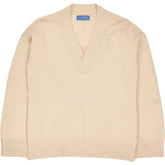 Beaufort & Blake Ecru Wool V Neck Jumper