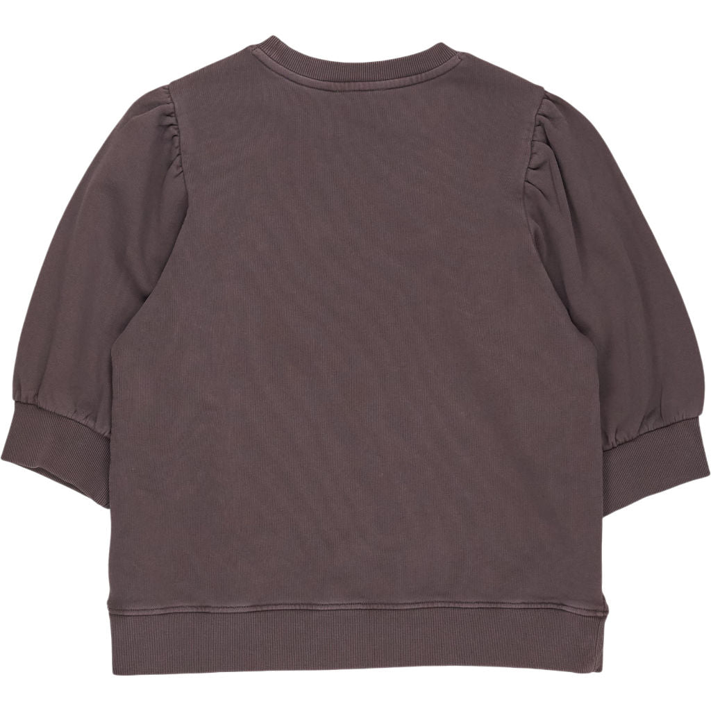 Hush Raisin Brown Puff Sleeve Sweatshirt