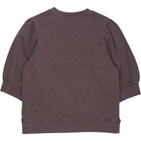 Hush Raisin Brown Puff Sleeve Sweatshirt