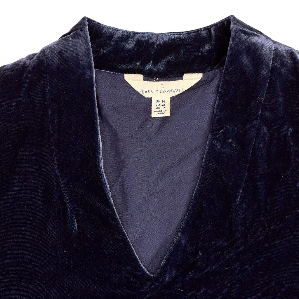 Seasalt Cornwall Navy Velvet Dress