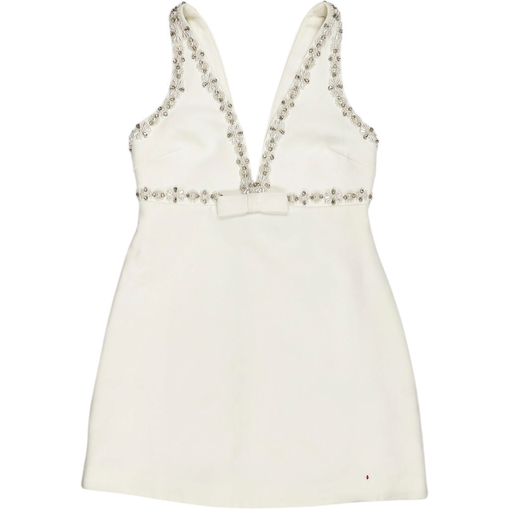 Club L London White Amily Mini Bridal Hen Dress