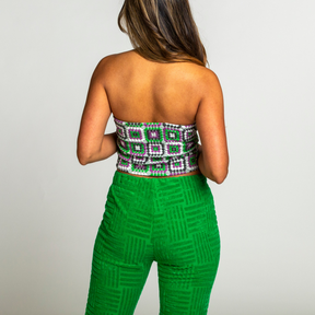 Forever Young Green Towelling Trousers