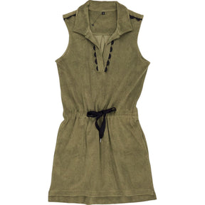 WYSE Khaki Holly Towelling Dress
