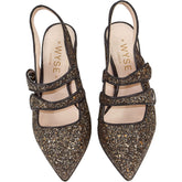 WYSE Glitter Strappy Heels