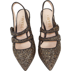 WYSE Glitter Strappy Heels