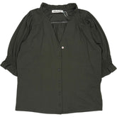 Baukjen Deep Khaki Noa Short Sleeve Blouse