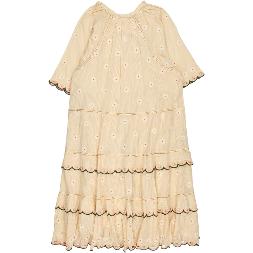 Bonté Ecru Multi Embroidered Midi Winona Dress
