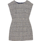 Apricot Blue Tweed Shift Dress
