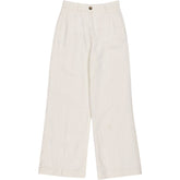 Hush Ecru Emily Cotton Wide Leg Trousers