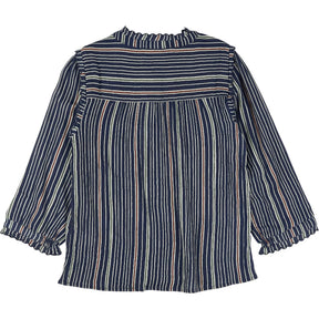 Wyse Blue Striped Effie Blouse