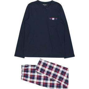 Schiesser Navy Check Pyjama Set
