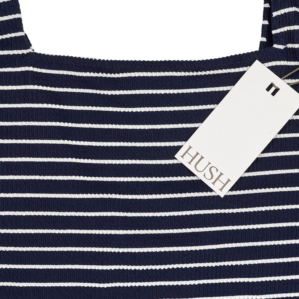Hush Navy White Lola Stripe Scoop Swimsuit