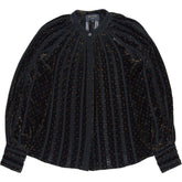 Wyse Black Patterned Blouse
